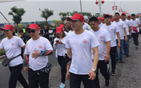 “放松心情，磨砺意志，超越自我” 正定公司参加徒步走活动